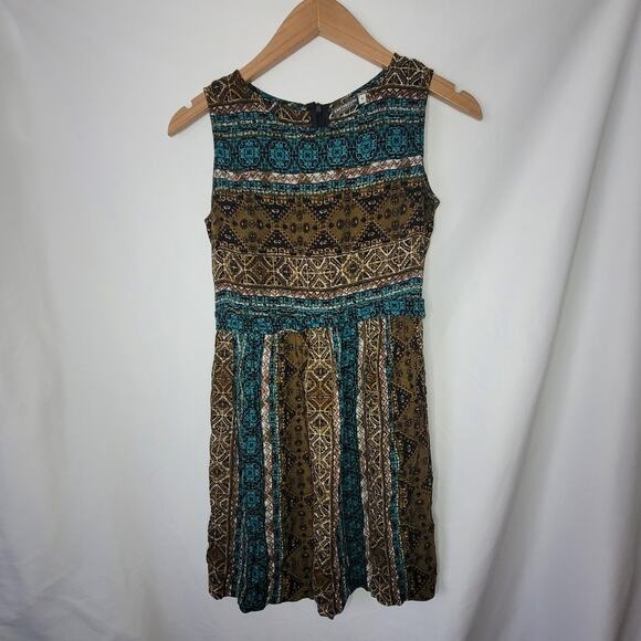 Earthbound Trading Company- Women's Multicolor Dress- size Small - Picture 3 of 7